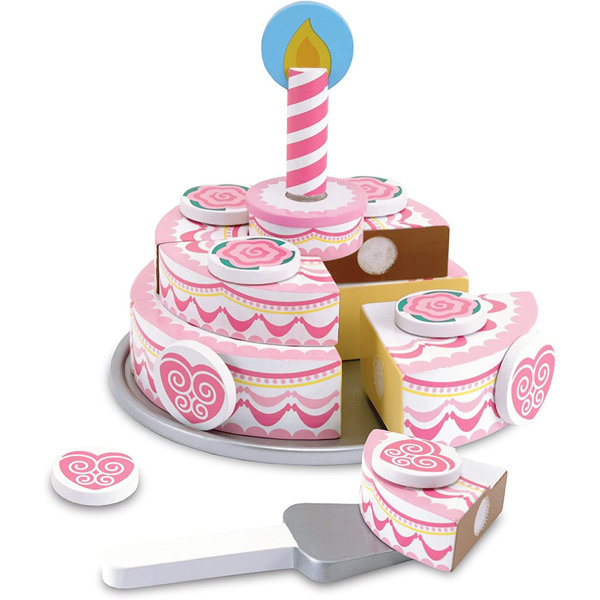 Melissa & Doug TripleLayer Party Cake Play Food Set & Reviews Wayfair